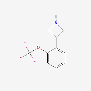 molecular formula C10H10F3NO B13557505 3-(2-(Trifluoromethoxy)phenyl)azetidine 