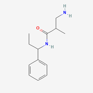 molecular formula C13H20N2O B13557523 3-amino-2-methyl-N-(1-phenylpropyl)propanamide 