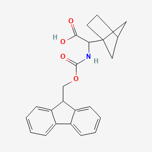 molecular formula C23H23NO4 B13557525 2-{bicyclo[2.1.1]hexan-1-yl}-2-({[(9H-fluoren-9-yl)methoxy]carbonyl}amino)aceticacid 