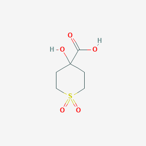 molecular formula C6H10O5S B13557538 4-Hydroxy-1,1-dioxo-1lambda6-thiane-4-carboxylicacid 