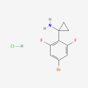 1-(4-Bromo-2,6-difluorophenyl)cyclopropan-1-aminehydrochloride