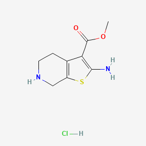 molecular formula C9H13ClN2O2S B1355756 Methyl 2-amino-4,5,6,7-tetrahydrothieno[2,3-c]pyridine-3-carboxylate hydrochloride CAS No. 1049767-69-2