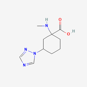 1-(Methylamino)-3-(1h-1,2,4-triazol-1-yl)cyclohexane-1-carboxylic acid