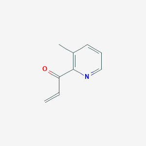 molecular formula C9H9NO B13557574 1-(3-Methylpyridin-2-yl)prop-2-en-1-one 