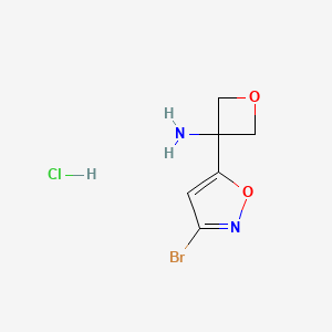 3-(3-Bromo-1,2-oxazol-5-yl)oxetan-3-amine hydrochloride