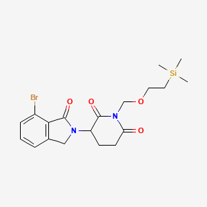 3-(7-bromo-1-oxo-2,3-dihydro-1H-isoindol-2-yl)-1-{[2-(trimethylsilyl)ethoxy]methyl}piperidine-2,6-dione