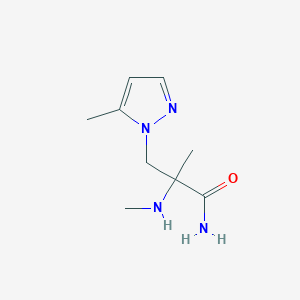 2-Methyl-3-(5-methyl-1h-pyrazol-1-yl)-2-(methylamino)propanamide