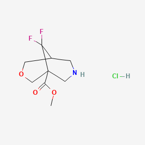 Methyl9,9-difluoro-3-oxa-7-azabicyclo[3.3.1]nonane-1-carboxylatehydrochloride