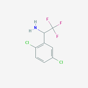 molecular formula C8H6Cl2F3N B13557729 1-(2,5-Dichloro-phenyl)-2,2,2-trifluoro-ethylamine CAS No. 886371-25-1