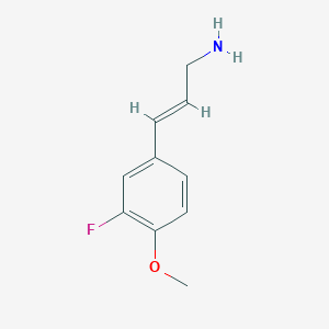 molecular formula C10H12FNO B13557733 3-(3-Fluoro-4-methoxyphenyl)prop-2-en-1-amine 