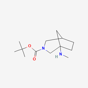 molecular formula C13H24N2O2 B13557739 Tert-butyl1-(methylamino)-3-azabicyclo[3.2.1]octane-3-carboxylate 