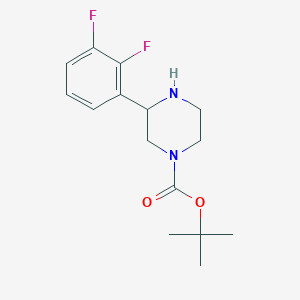 molecular formula C15H20F2N2O2 B13557751 Tert-butyl 3-(2,3-difluorophenyl)piperazine-1-carboxylate 