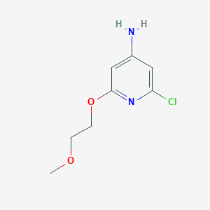 molecular formula C8H11ClN2O2 B13557759 2-Chloro-6-(2-methoxyethoxy)-4-pyridinamine 