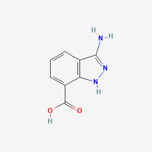 molecular formula C8H7N3O2 B13557772 3-amino-1H-indazole-7-carboxylic acid 