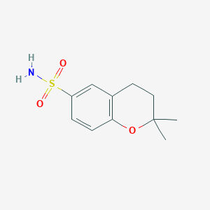 molecular formula C11H15NO3S B13557794 2,2-Dimethylchromane-6-sulfonamide 