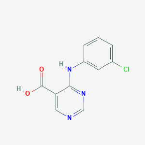 molecular formula C11H8ClN3O2 B13557809 4-[(3-Chlorophenyl)amino]pyrimidine-5-carboxylicacid 