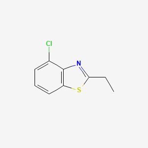 molecular formula C9H8ClNS B13557853 4-Chloro-2-ethyl-1,3-benzothiazole 