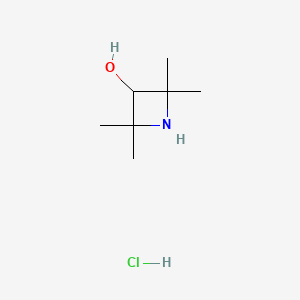 molecular formula C7H16ClNO B13557869 2,2,4,4-Tetramethylazetidin-3-ol hydrochloride 