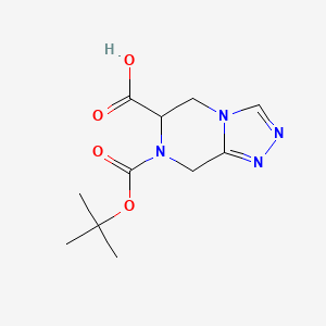 7-tert-butoxycarbonyl-6,8-dihydro-5H-[1,2,4]triazolo[4,3-a]pyrazine-6-carboxylic acid