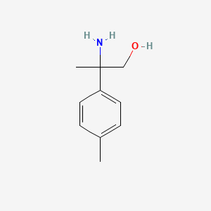 molecular formula C10H15NO B13557891 2-Amino-2-(p-tolyl)propan-1-ol 