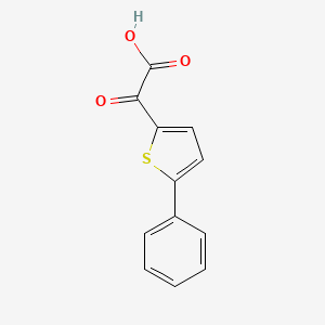 molecular formula C12H8O3S B13557893 I+/--Oxo-5-phenyl-2-thiopheneacetic acid CAS No. 22078-61-1