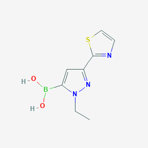 (1-Ethyl-3-(thiazol-2-yl)-1H-pyrazol-5-yl)boronic acid