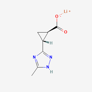 lithium;(1R,2R)-2-(5-methyl-1H-1,2,4-triazol-3-yl)cyclopropane-1-carboxylate