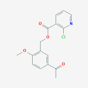 (5-Acetyl-2-methoxyphenyl)methyl 2-chloropyridine-3-carboxylate