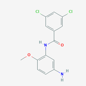 molecular formula C14H12Cl2N2O2 B1355803 N-(5-氨基-2-甲氧基苯基)-3,5-二氯苯甲酰胺 CAS No. 926212-54-6