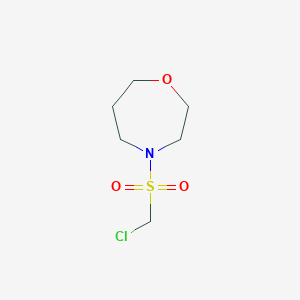 molecular formula C6H12ClNO3S B13558044 4-((Chloromethyl)sulfonyl)-1,4-oxazepane 