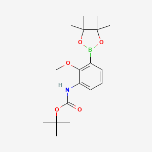 tert-butylN-[2-methoxy-3-(4,4,5,5-tetramethyl-1,3,2-dioxaborolan-2-yl)phenyl]carbamate