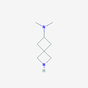 molecular formula C8H16N2 B13558057 N,N-dimethyl-2-azaspiro[3.3]heptan-6-amine 