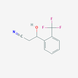 3-Hydroxy-3-(2-(trifluoromethyl)phenyl)propanenitrile