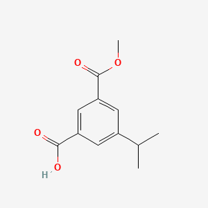 molecular formula C12H14O4 B13558122 3-(Methoxycarbonyl)-5-(propan-2-yl)benzoicacid 