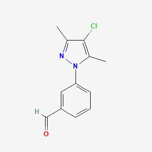 3-(4-Chloro-3,5-dimethyl-1h-pyrazol-1-yl)benzaldehyde