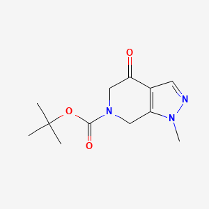 tert-butyl 1-methyl-4-oxo-1H,4H,5H,6H,7H-pyrazolo[3,4-c]pyridine-6-carboxylate