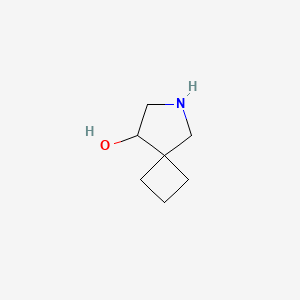 molecular formula C7H13NO B13558185 6-Azaspiro[3.4]octan-8-ol 