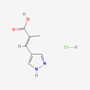 2-methyl-3-(1H-pyrazol-4-yl)prop-2-enoic acid hydrochloride