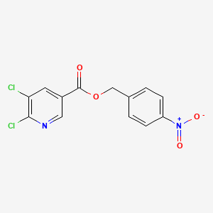 molecular formula C13H8Cl2N2O4 B13558210 (4-Nitrophenyl)methyl 5,6-dichloropyridine-3-carboxylate CAS No. 437731-09-4