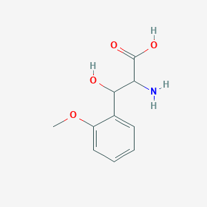 molecular formula C10H13NO4 B13558258 2-Amino-3-hydroxy-3-(2-methoxyphenyl)propanoic acid 