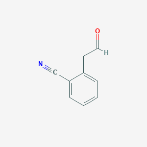 molecular formula C9H7NO B13558308 2-(2-Oxoethyl)benzonitrile 