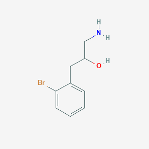 molecular formula C9H12BrNO B13558326 1-Amino-3-(2-bromophenyl)propan-2-ol 