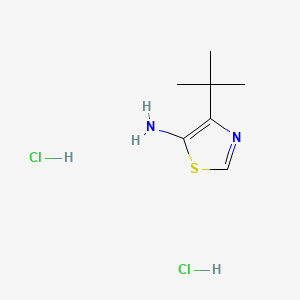 molecular formula C7H14Cl2N2S B13558333 4-Tert-butyl-1,3-thiazol-5-amine dihydrochloride 