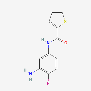 molecular formula C11H9FN2OS B1355834 N-(3-amino-4-fluorophenyl)thiophene-2-carboxamide CAS No. 926251-89-0