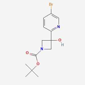 Tert-butyl 3-(5-bromopyridin-2-yl)-3-hydroxyazetidine-1-carboxylate