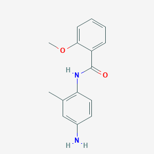 molecular formula C15H16N2O2 B1355835 N-(4-氨基-2-甲基苯基)-2-甲氧基苯甲酰胺 CAS No. 926254-89-9