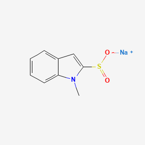 molecular formula C9H8NNaO2S B13558360 sodium 1-methyl-1H-indole-2-sulfinate 