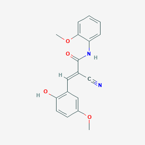 (2E)-2-cyano-3-(2-hydroxy-5-methoxyphenyl)-N-(2-methoxyphenyl)prop-2-enamide