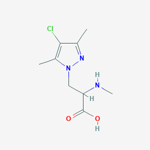 3-(4-Chloro-3,5-dimethyl-1h-pyrazol-1-yl)-2-(methylamino)propanoic acid