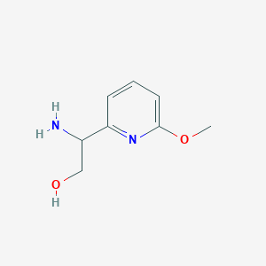 molecular formula C8H12N2O2 B13558419 2-Amino-2-(6-methoxypyridin-2-yl)ethanol 